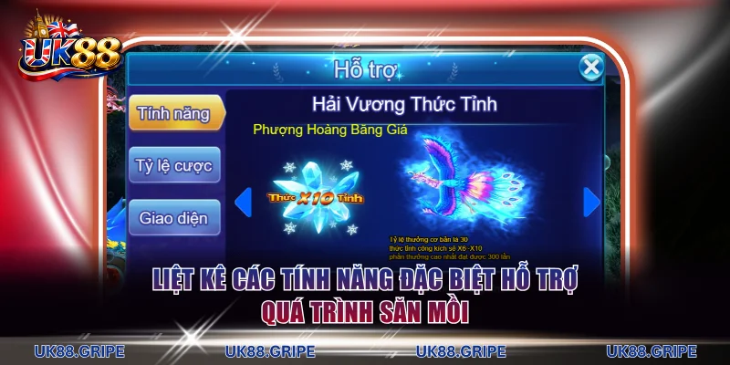 Liệt kê các tính năng đặc biệt hỗ trợ quá trình săn mồi